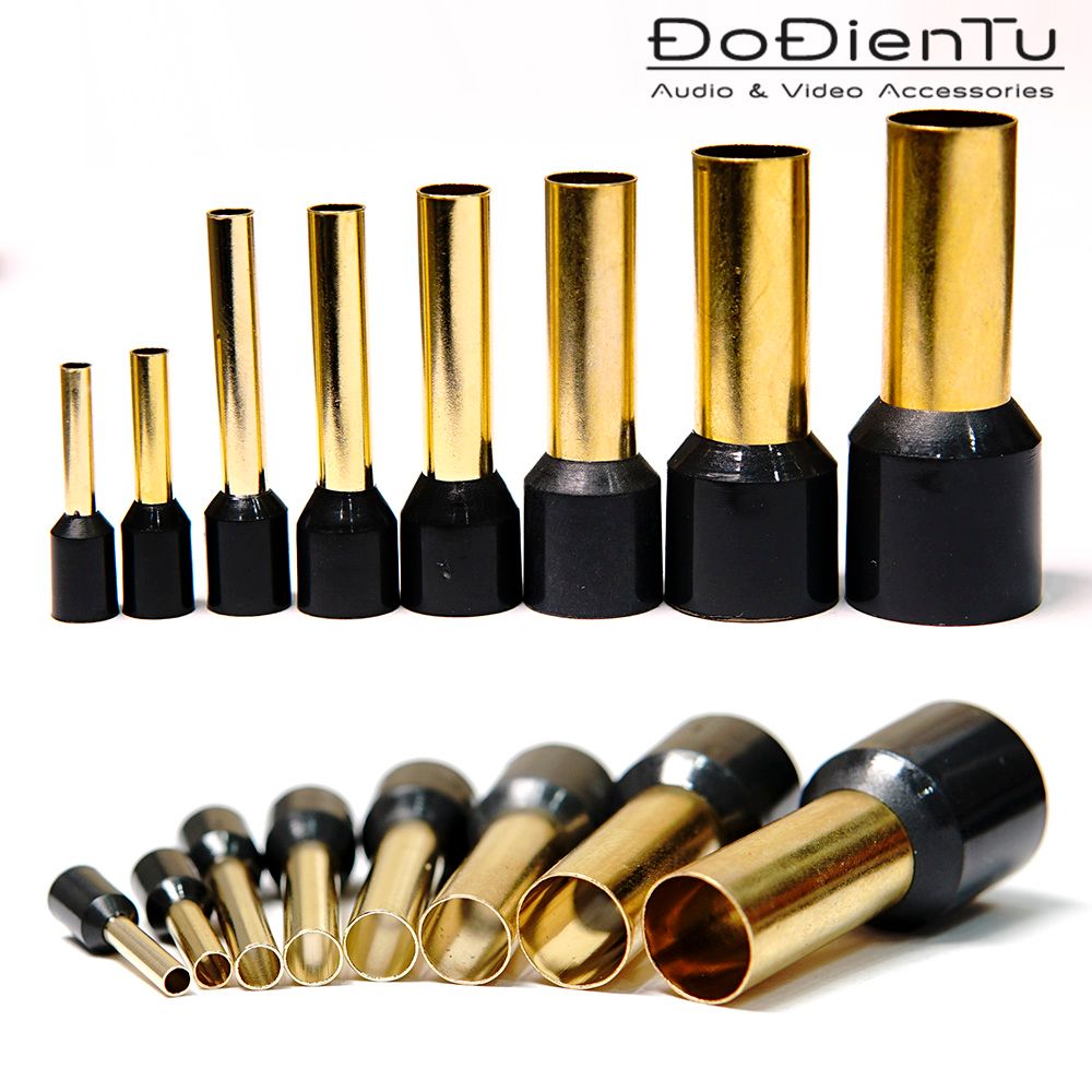 10 Terminales De Crimpado Viablue OFC Chapados En Oro - 2.5 Mm², Alta Conductividad