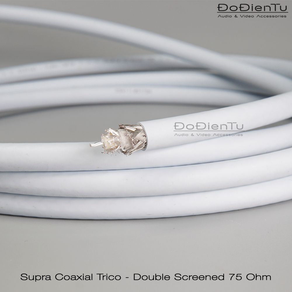 Supra Trico Digital dây tín hiệu đồng trục Coaxial 75 Ohm cắt mét