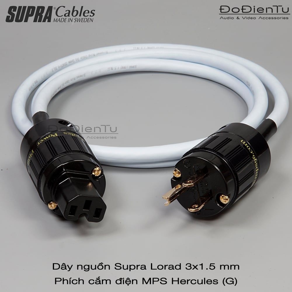 Dây nguồn Supra Lorad 3x1.5 [ DIY ]