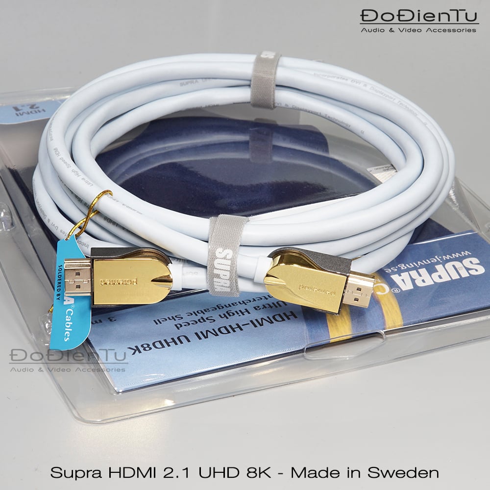 Cáp HDMI Supra 2.1 UHD 8K | Made in Sweden | DoDienTu.com.vn | Đồ Điện Tử