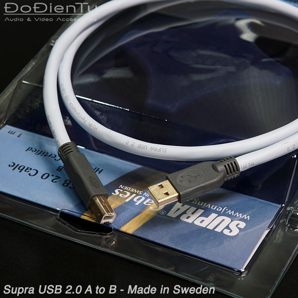 Cáp USB 2.0 Supra A to B - Made in Sweden | Đồ Điện Tử