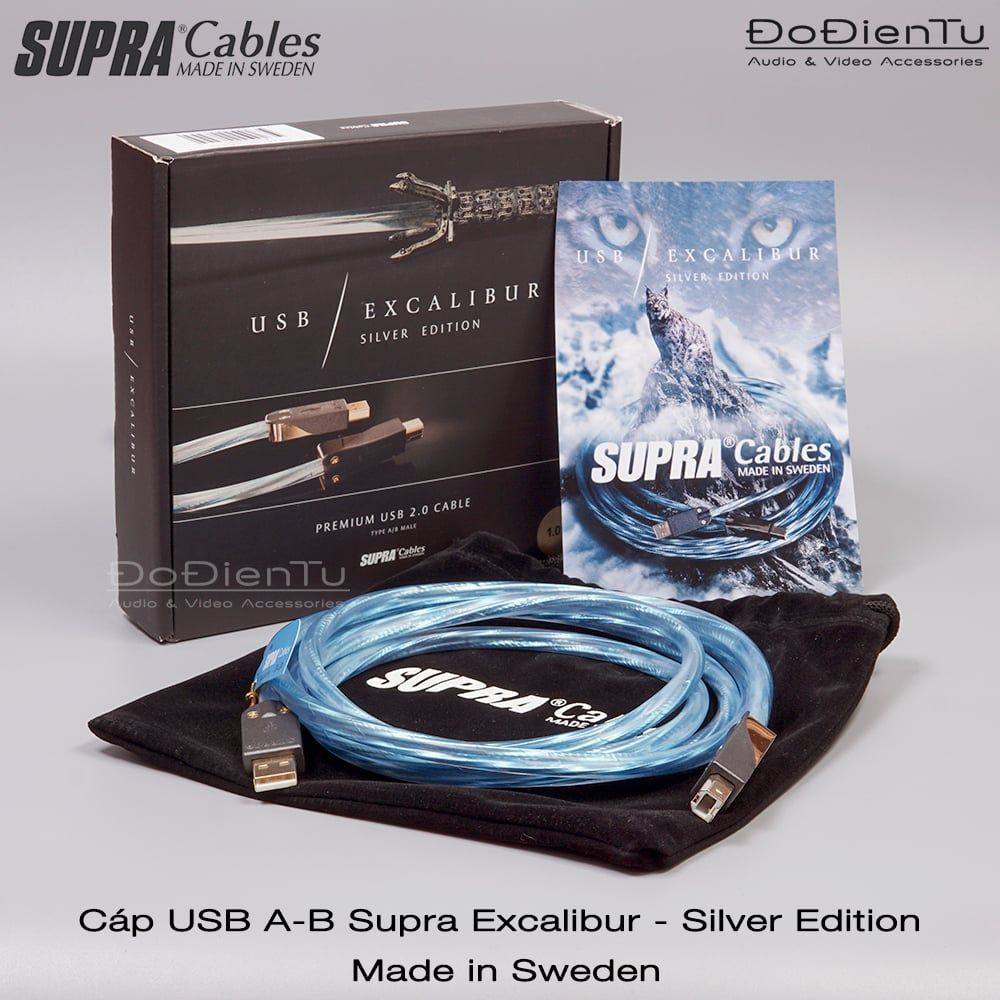 新品同様 SUPRASUPRA USB 2.0 EXCALIBUR （USB A-USB B） 1m