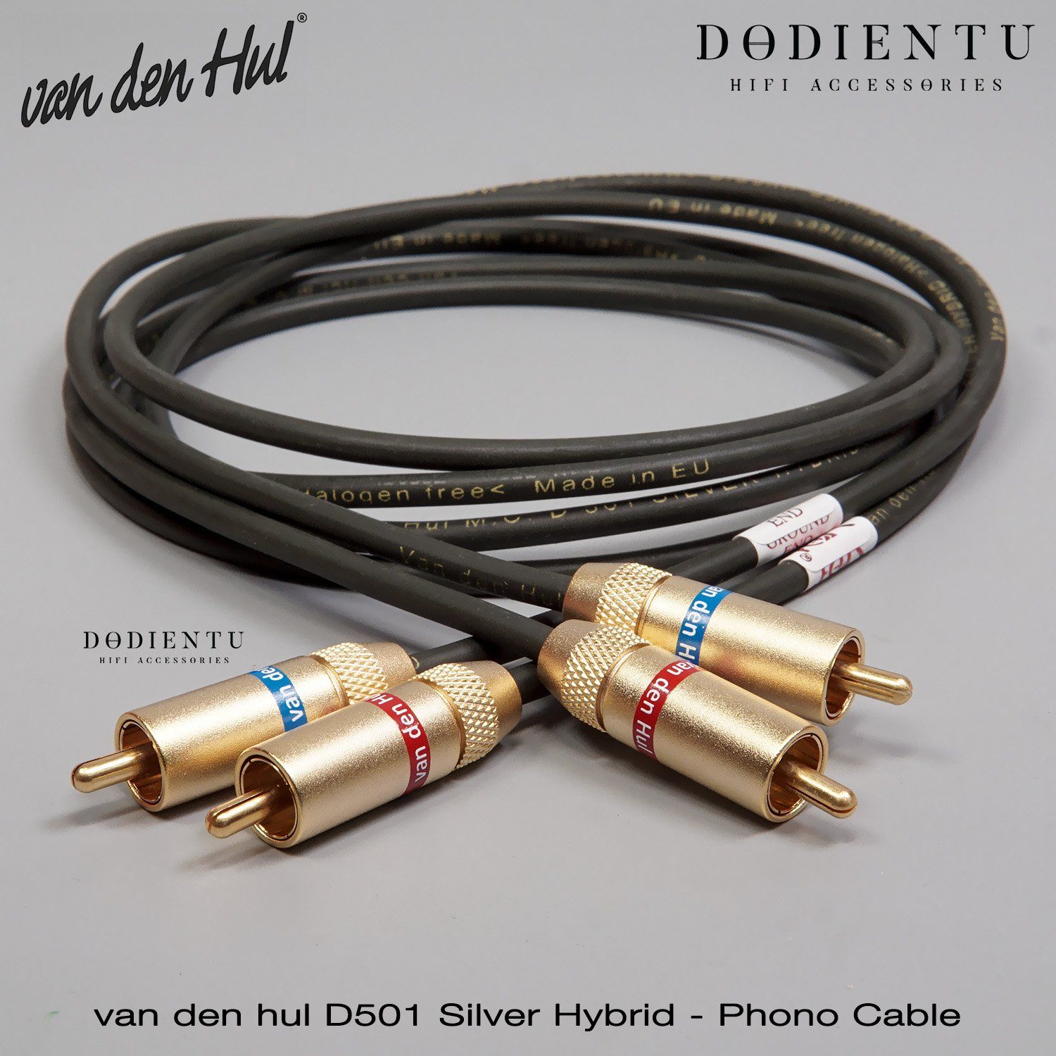 van den hul - The D 501 Silver Hybrid - Phono Cable RCA - RCA