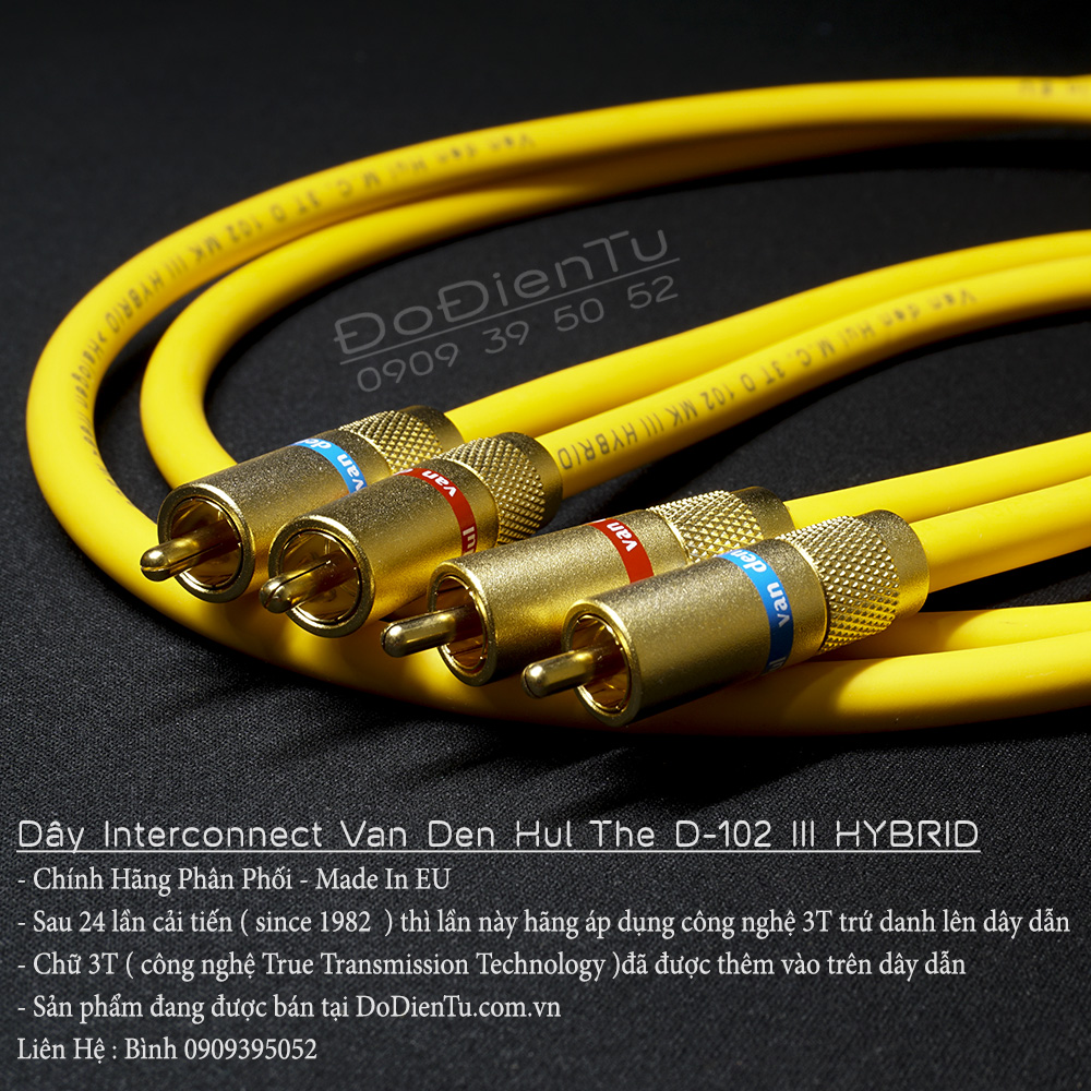 dây tín hiệu van den Hul - 3T The D 102-III Hybrid RCA | Đồ Điện Tử