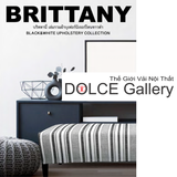  2025 BRITTANY bộ sưu tập vải bọc nệm trắng & đen chuyên Indoor Outdoor 