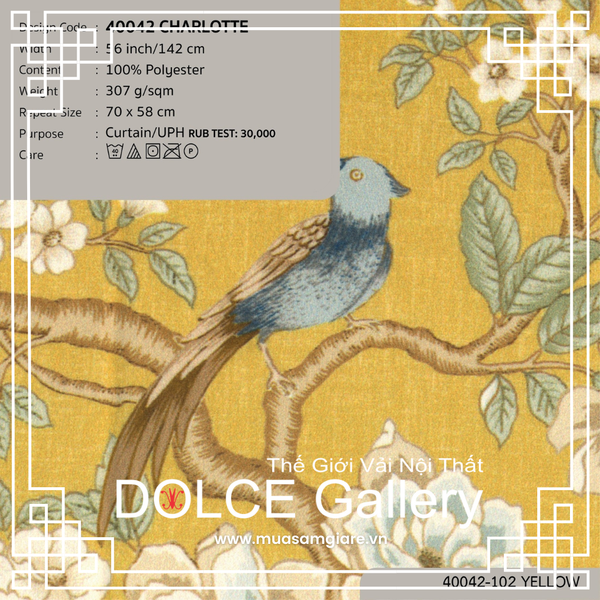  40042 vải đa năng CHARLOTTE 2 màu copyright 2023 
