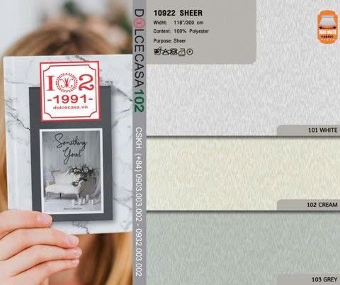  10922 vải màn rèm gió SOMETHING GOOD 3 màu copyright 2020 