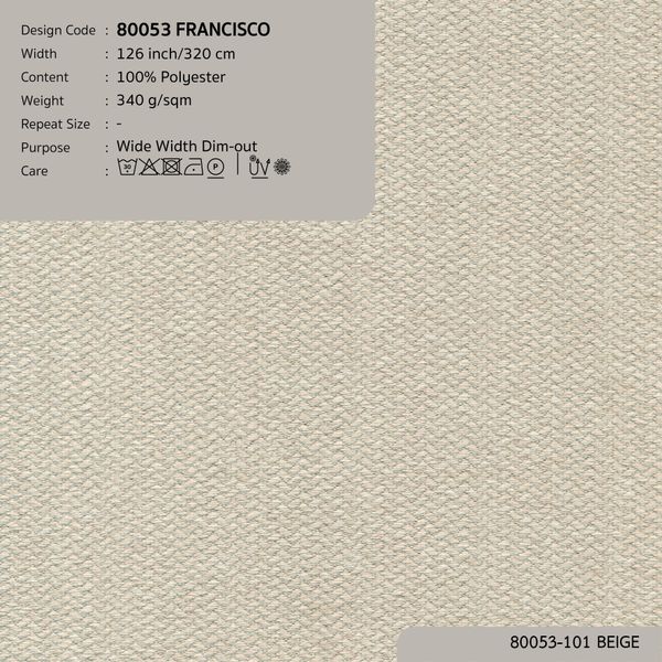  80053 vải giảm sáng FRANCISCO 4 màu copyright 2024 