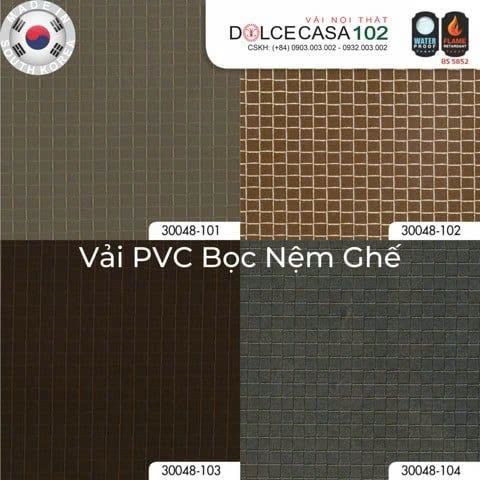  30048 vải PVC bọc nệm ghế HOLIDAY 4 màu copyright 2021 