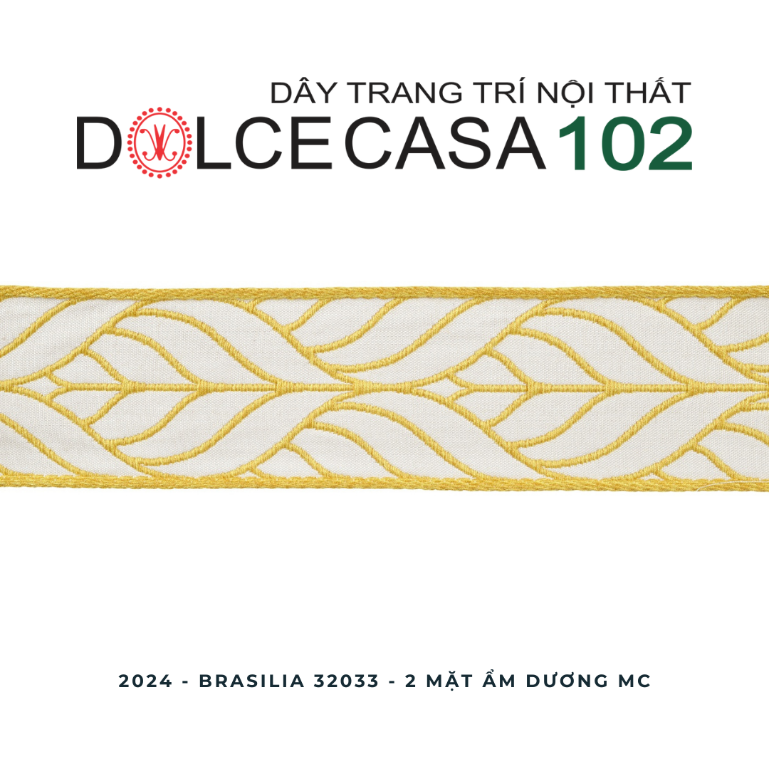  2024 dây trang trí BRASILIA 32033 dệt jacquard có sẵn tại nhà máy 