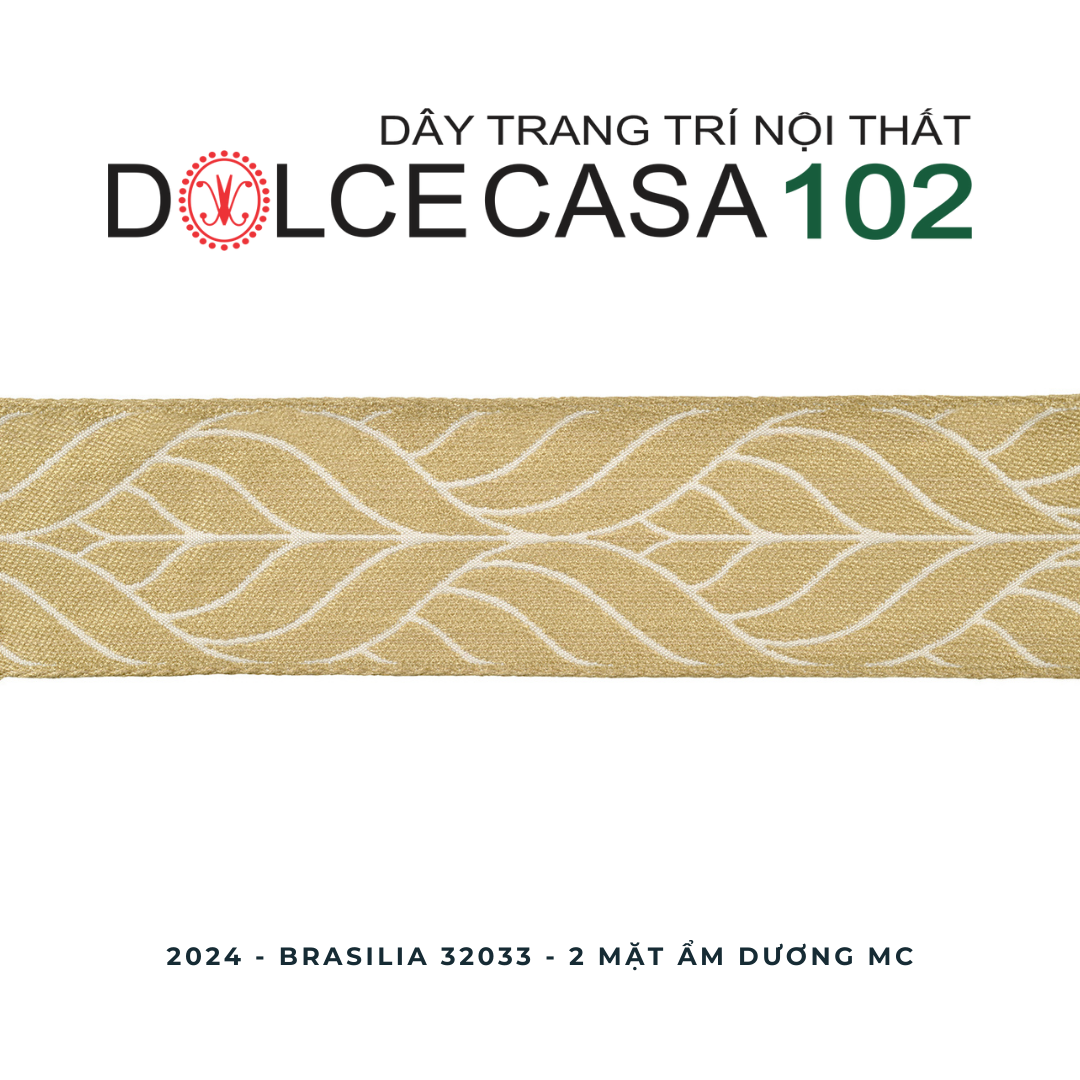  2024 dây trang trí BRASILIA 32033 dệt jacquard có sẵn tại nhà máy 