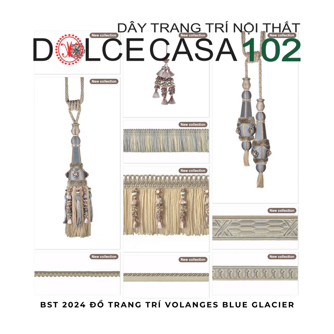  BST 2024 đồ trang trí VOLANGES 9600 Bleu Glacier có sẵn tại nhà máy 