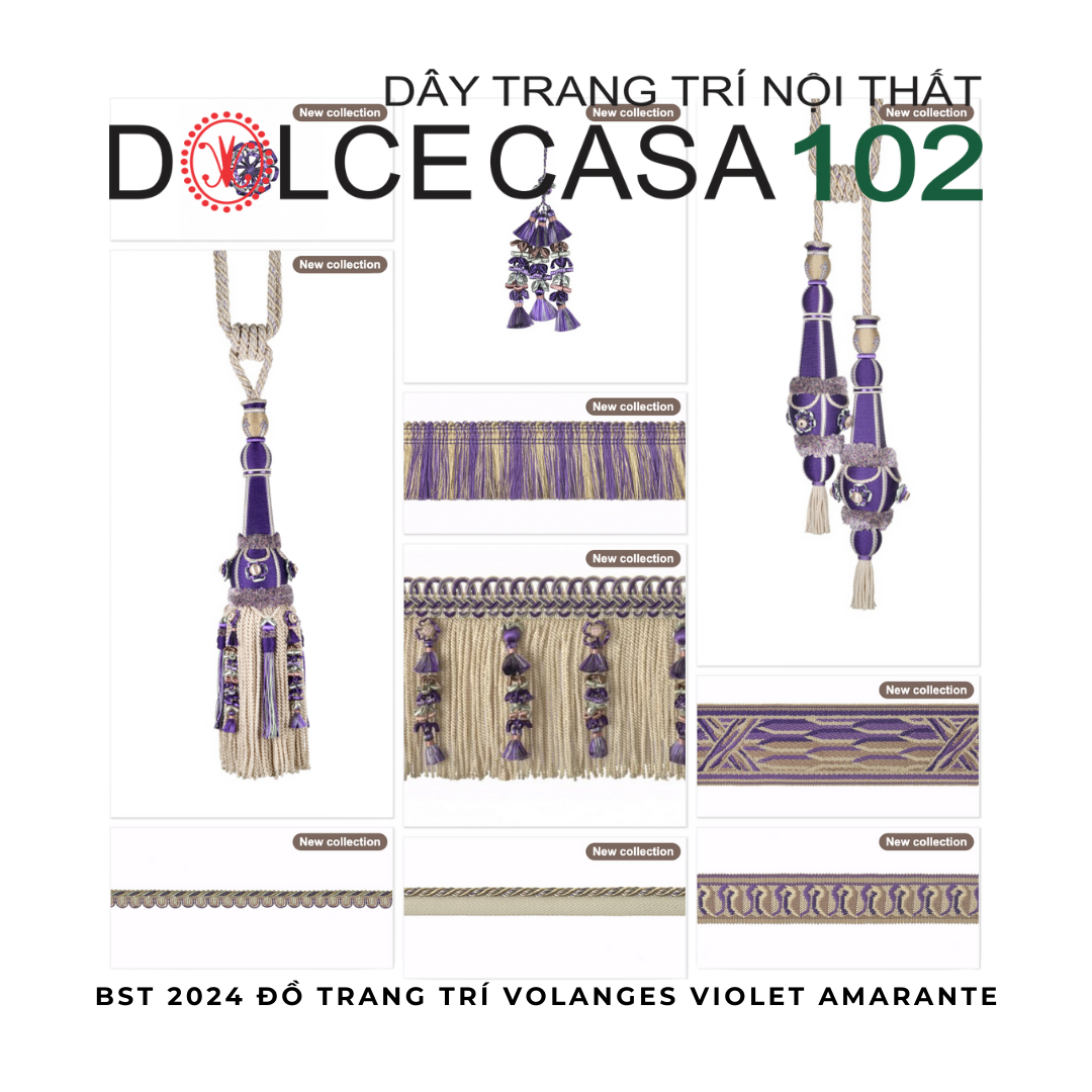  BST 2024 đồ trang trí VOLANGES 9450 Violet Amarante có sẵn tại nhà máy 