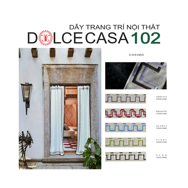  2025 dây trang trí COSIMO hoa văn dệt thêu có sẵn tại kho nhà SX 