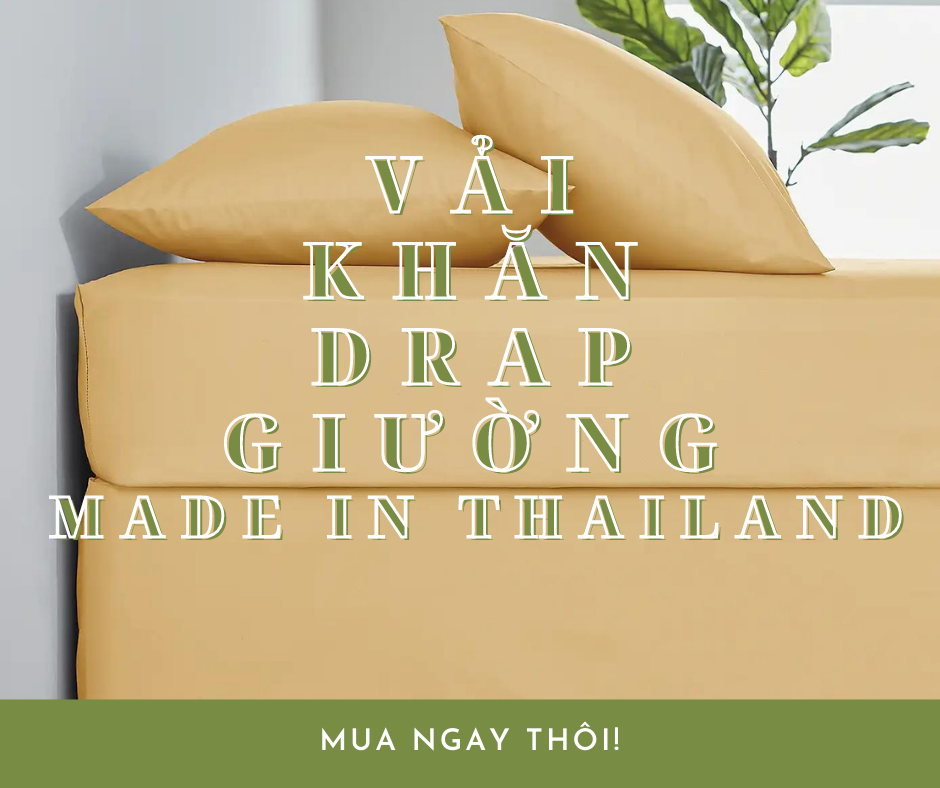  DCI Vải Cotton Thái làm dra giường in hoa nhóm Plain 