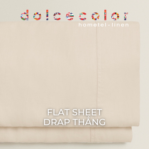  DRAP THẲNG VẢI LANH PHÁP DOLCE CASA MÀU TANGERINE KÍCH THƯỚC K - Q - S 