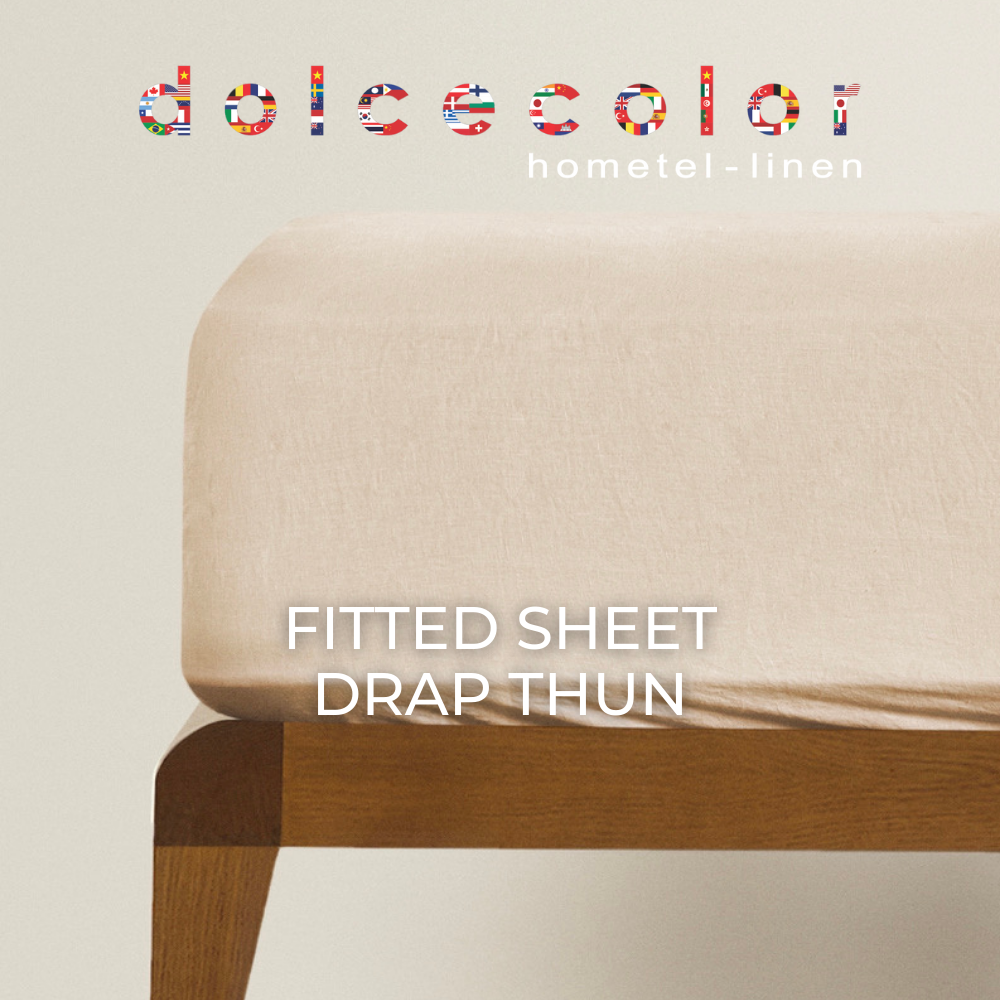  DRAP THUN VẢI LANH PHÁP DOLCE CASA MÀU LESSIVE CHO KÍCH THƯỚC GIƯỜNG 