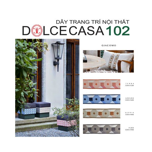  2025 dây trang trí GIACOMO hoa văn dệt satin có sẵn tại kho nhà SX 