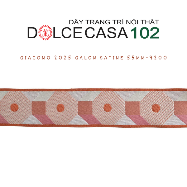  GIACOMO 2025 dây trang trí hoa văn dệt satin có sẵn tại kho nhà SX 