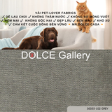  Pet-Lover Fabrics GREY vải bọc nệm ghế cho nhà có thú cưng 