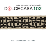  JAKARTA 2024 dây trang trí dệt jacquard 32031 có sẵn tại nhà máy 