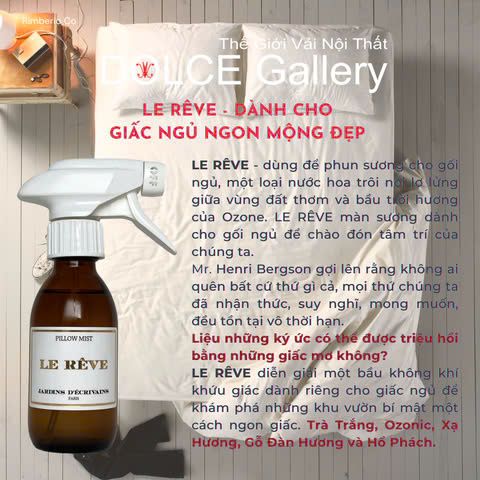  Mùi hương thơm dễ chịu dành cho giấc ngủ ngon mộng đẹp LE RÊVE 2024 