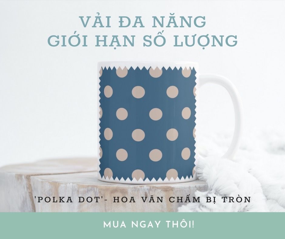  VẢI ĐA NĂNG HOA VĂN POLKA DOT 