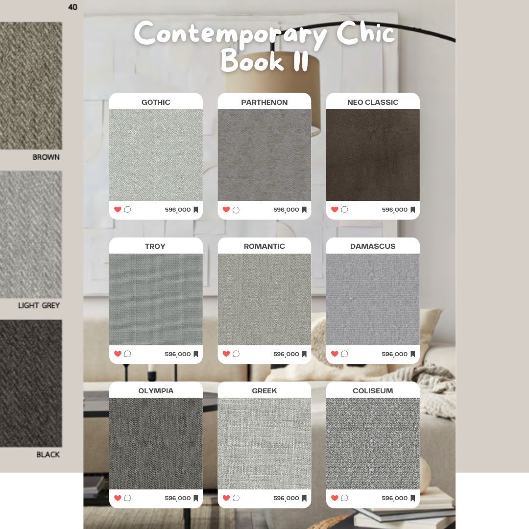  Vải bọc nệm ghế Contemporary Chic Book II 
