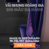  VẢI NHUNG HOÀNG GIA ĐA NĂNG 616037 SẮC CAM có sẵn tại DOLCE Gallery 