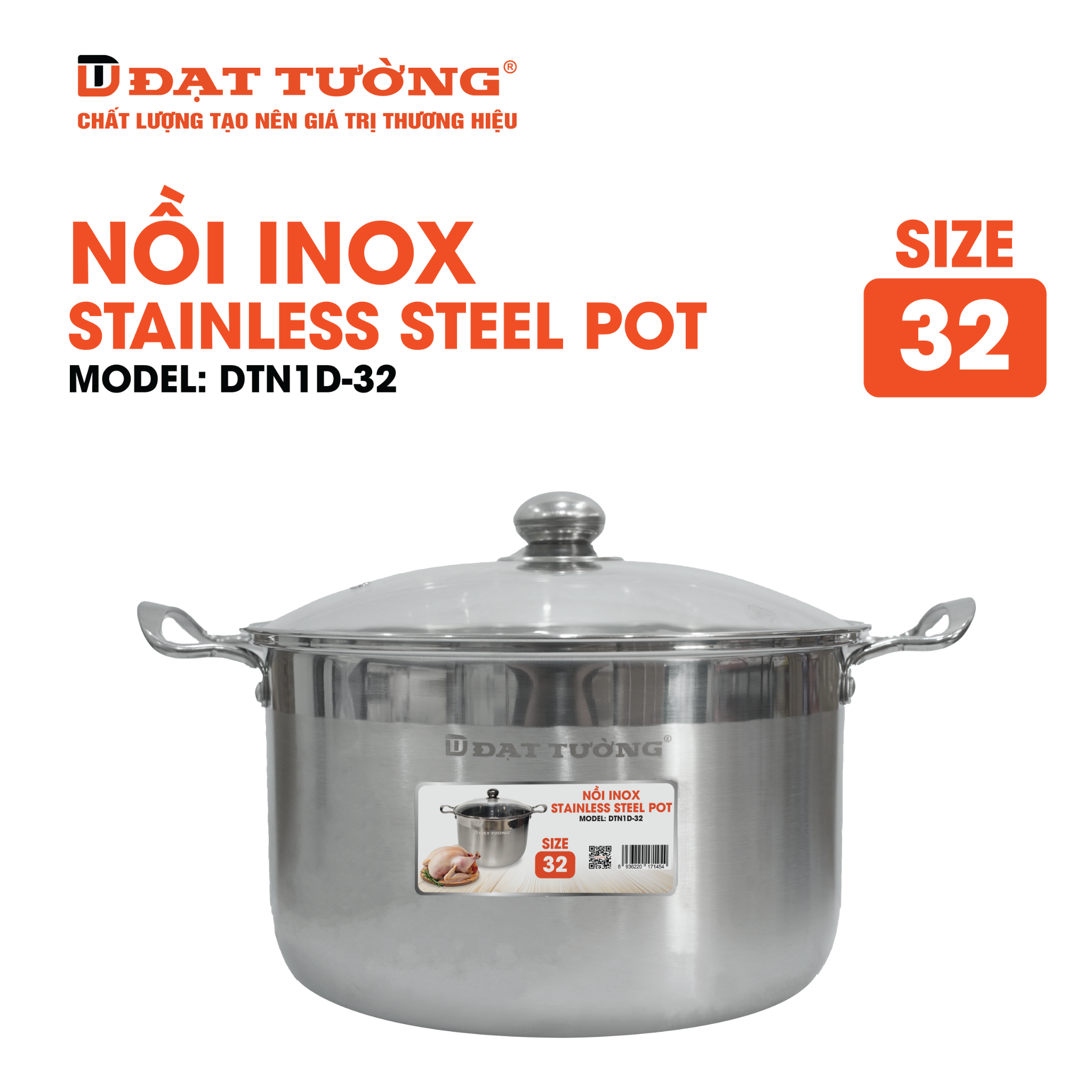NỒI LUỘC GÀ 1 ĐÁY DTN1D-32