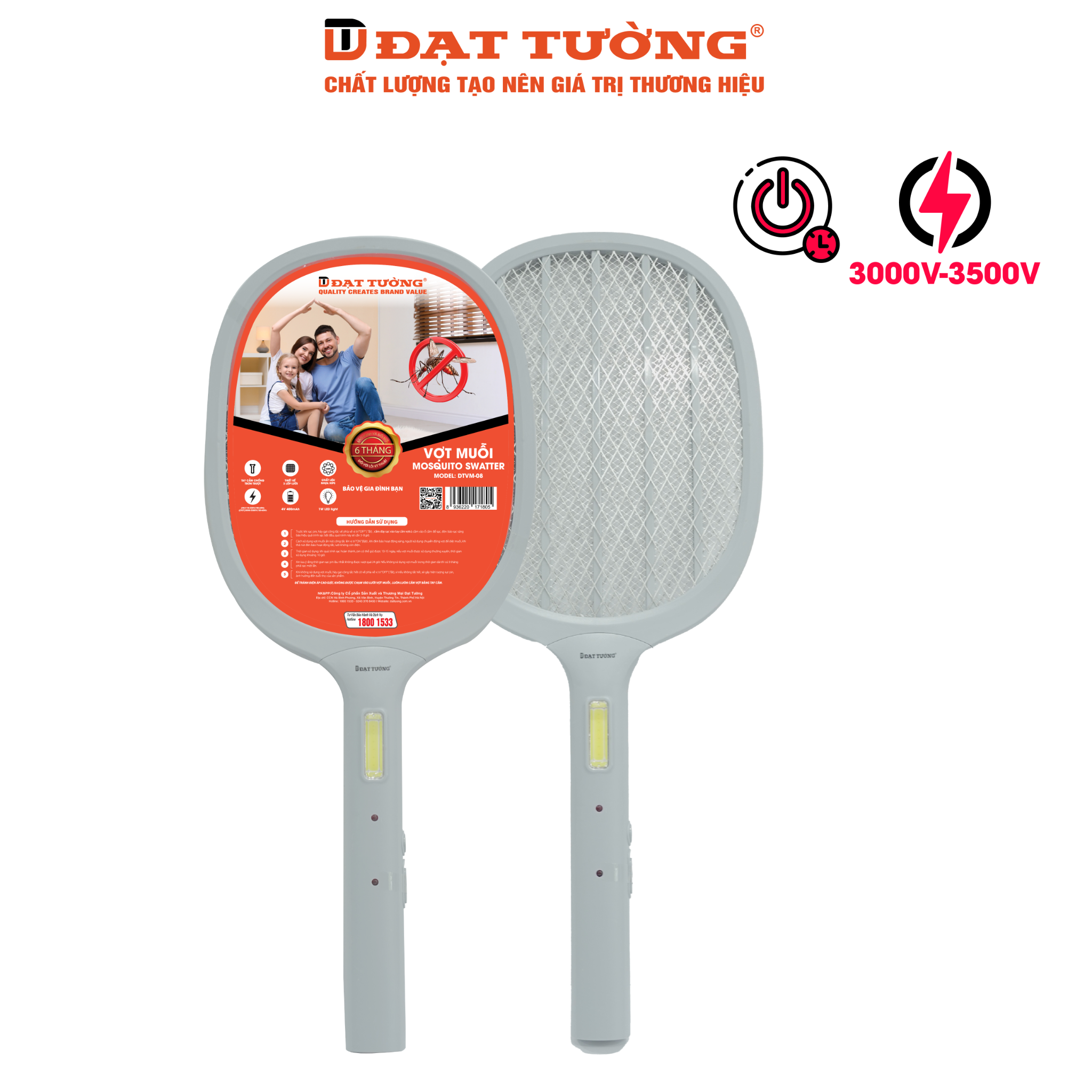 VỢT MUỖI ĐẠT TƯỜNG DTVM-08G