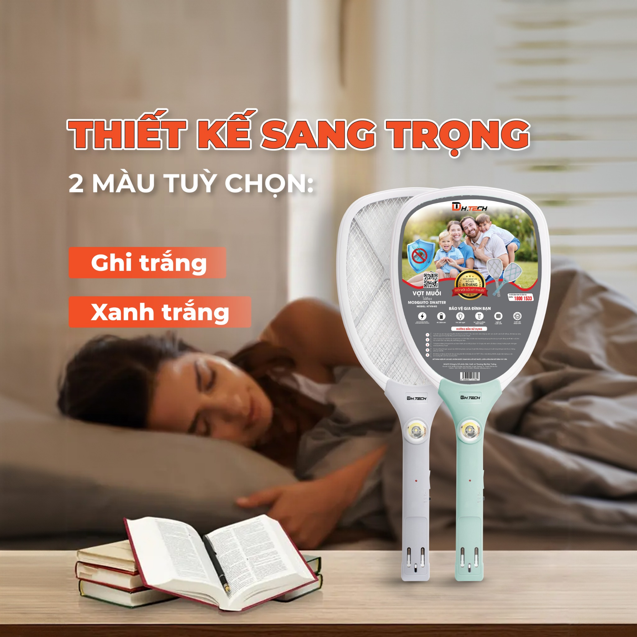 Vợt Bắt Muỗi H TECH- HTVM-03