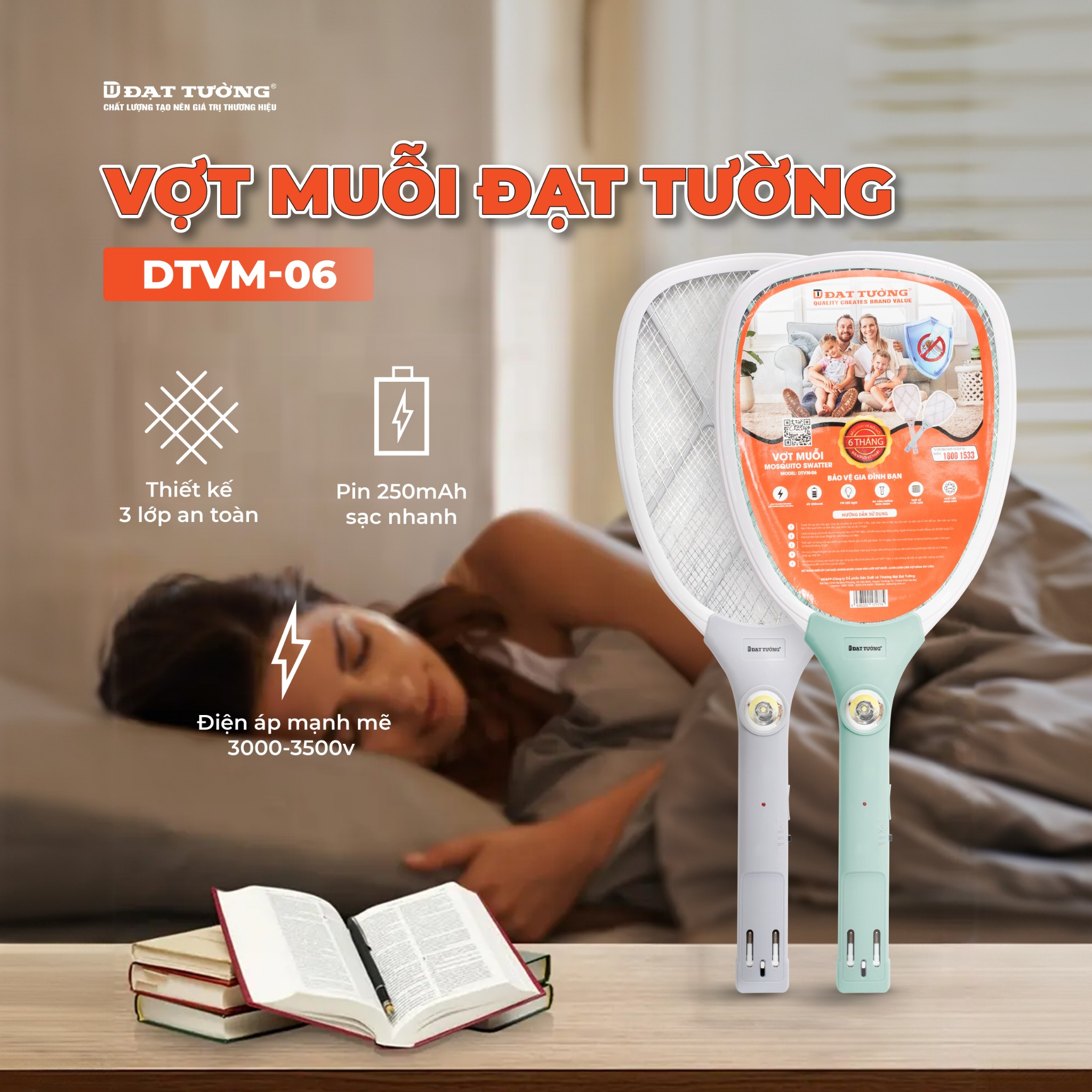 Vợt Bắt Muỗi Đạt Tường- DTVM-06