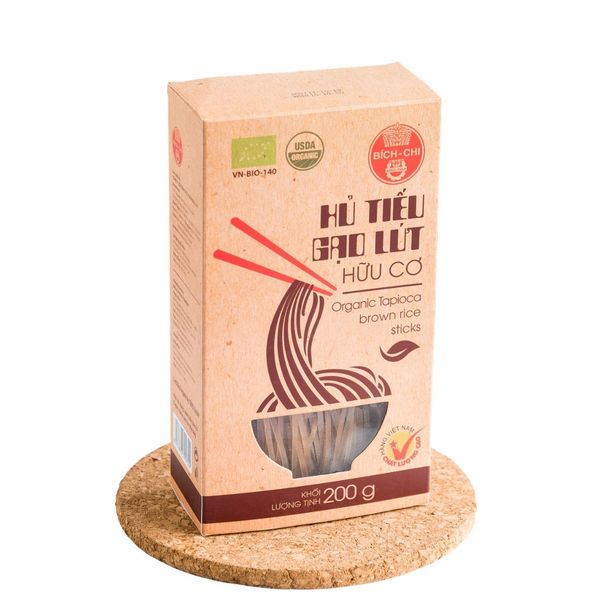 Hủ tiếu gạo lứt Hữu Cơ Bích Chi (Hộp 200G)