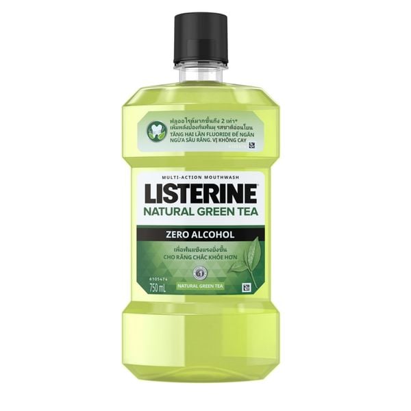 Nước Súc Miệng Diệt Khuẩn Listerine Natural Green Tea (500ML)