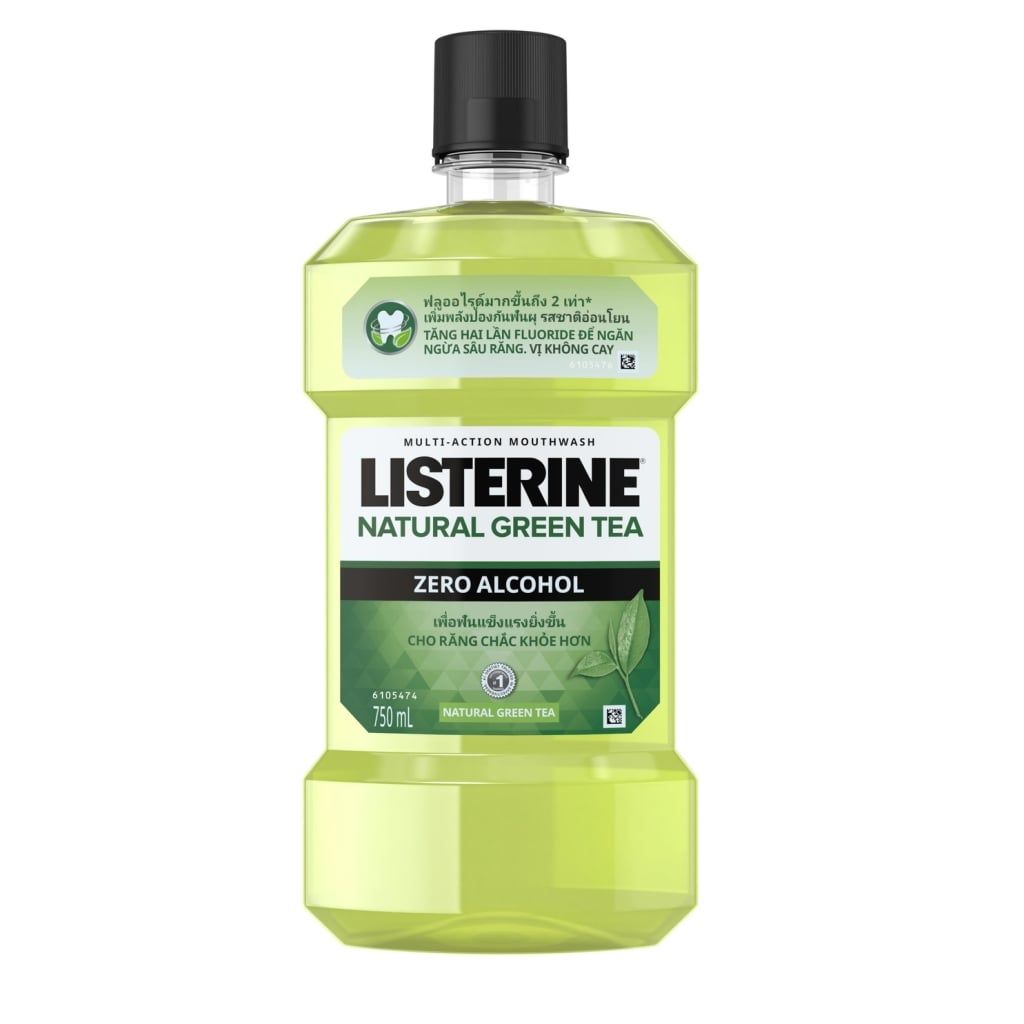  Nước súc miệng diệt khuẩn Listerine Natural Green Tea 500 ml (I0006207) 