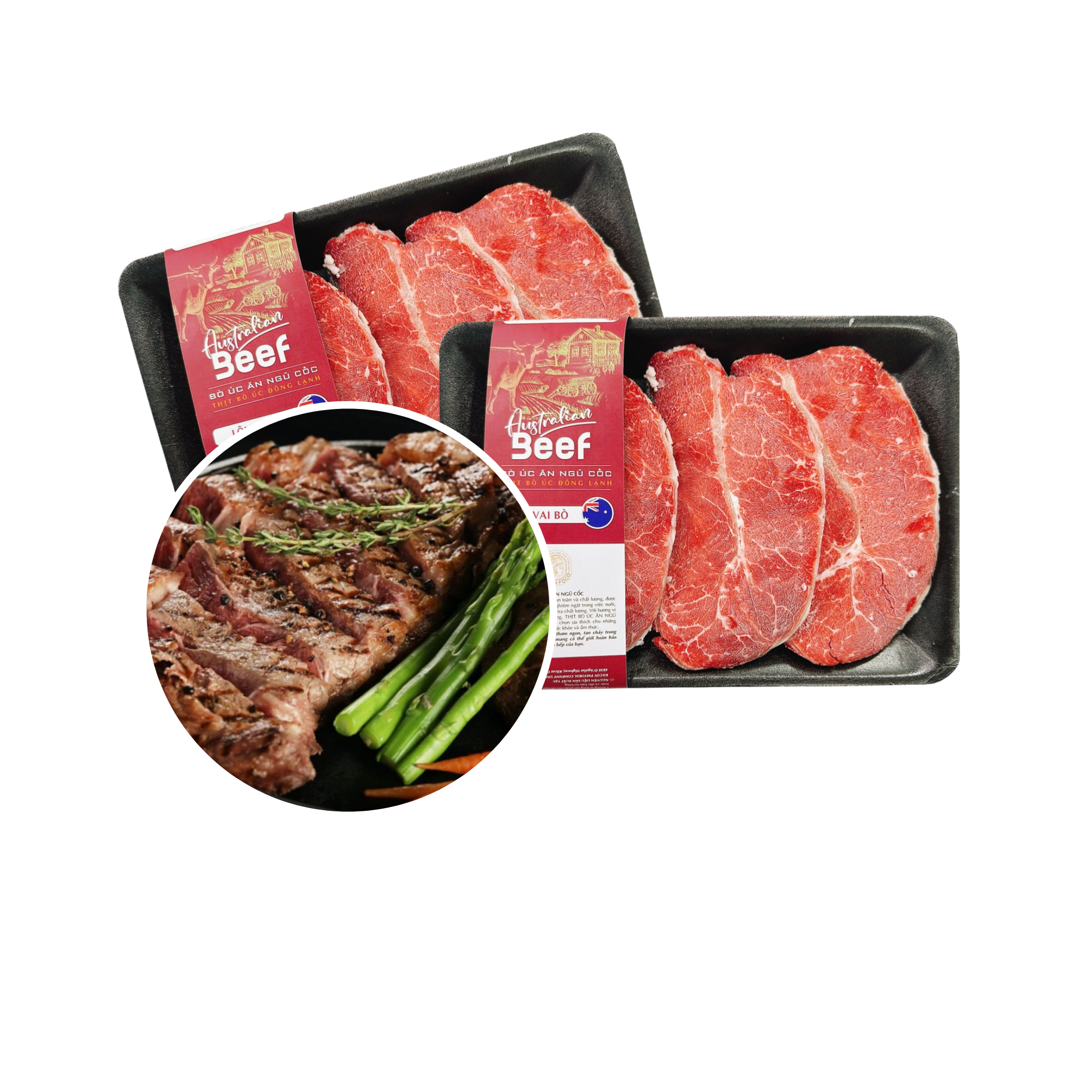  [Đông lạnh] Lõi nạc vai bò úc Freshfoco 300G 