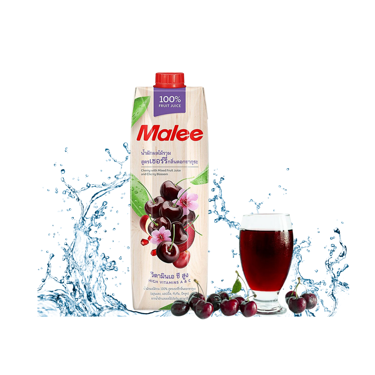  Nước ép cherry và hỗn hợp rau quả Malee 1 lít (I0002255) 