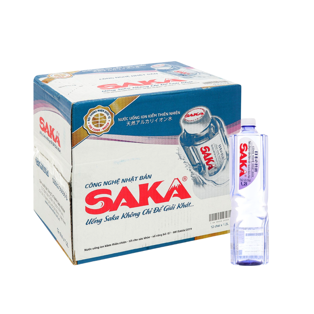  Nước uống Ion kiềm thiên nhiên Saka chai 1.2 l 