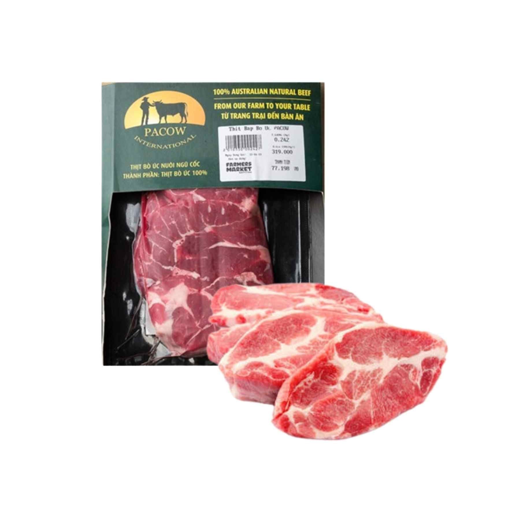  [Tươi] Thịt bắp bò Úc Pacow 250 g (I0008640) 