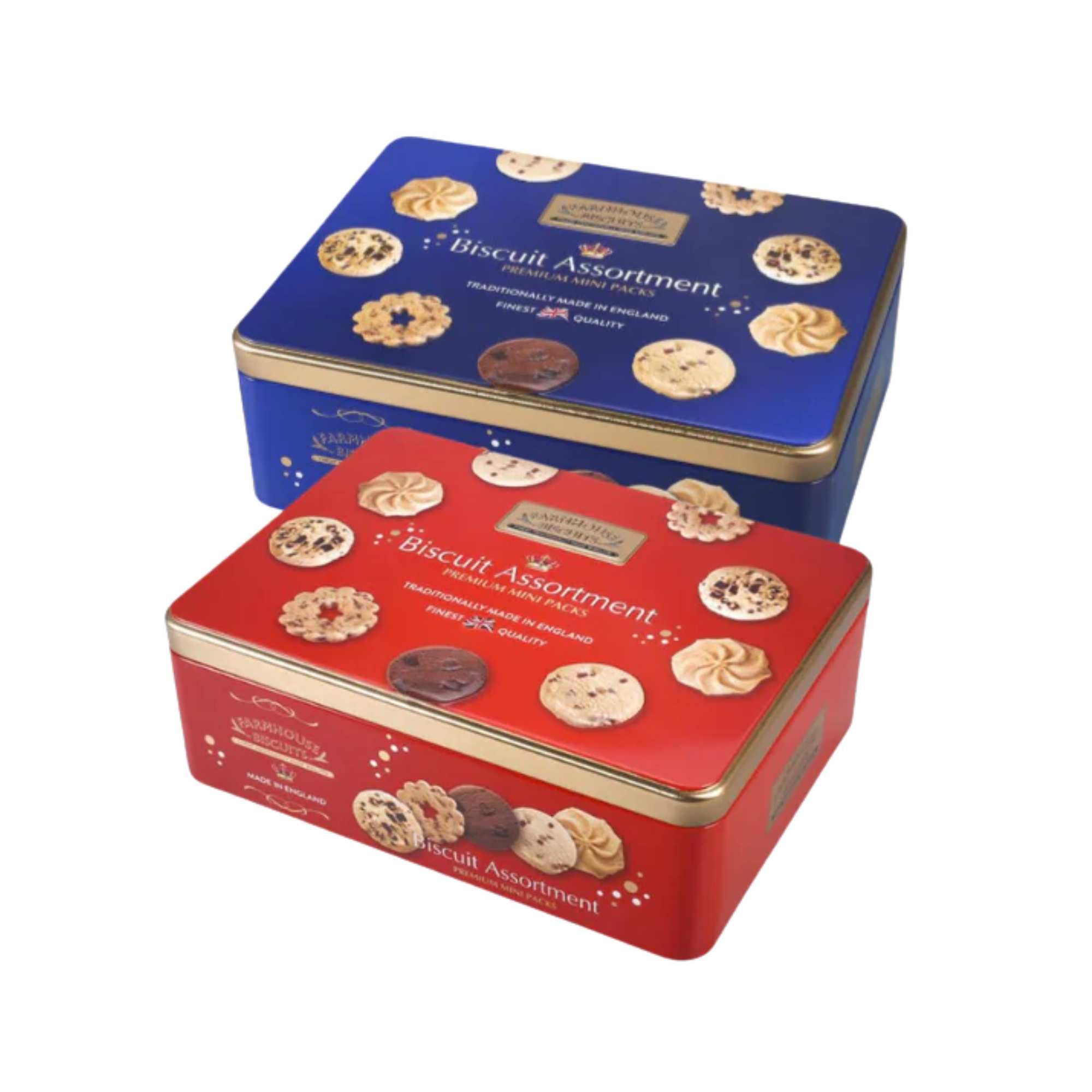  Bánh quy hộp thiếc Assortment FarmHouse xanh - đỏ 302 g 