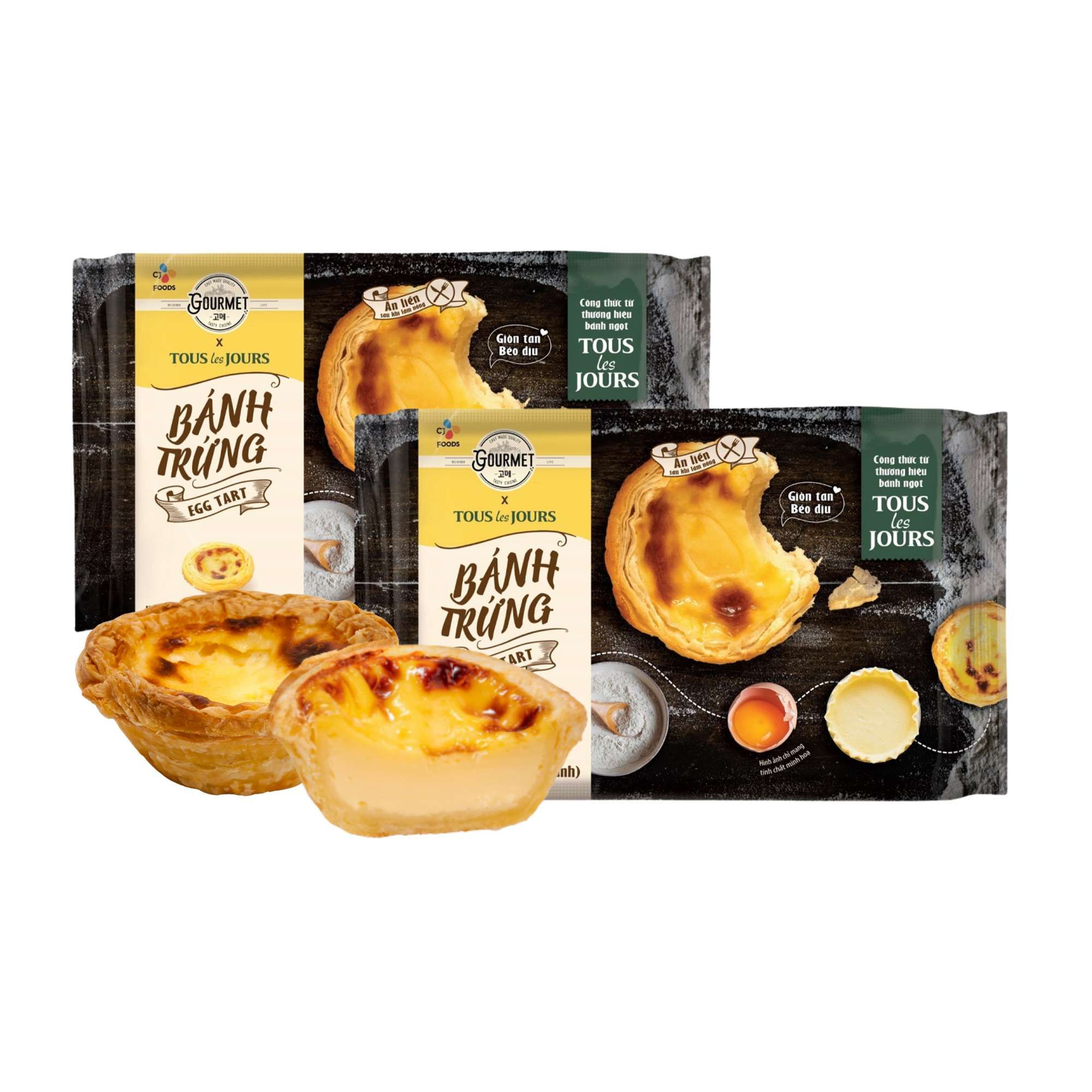  [Đông lạnh] Bánh trứng egg tart CJ Tour Les Jour 306 g 