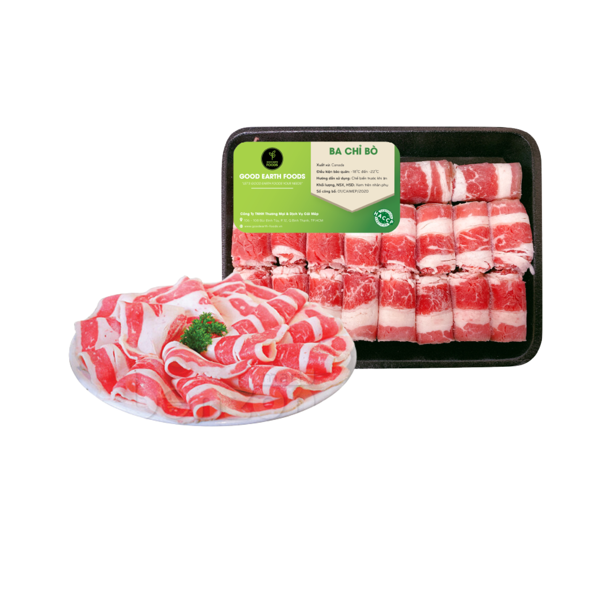  [Đông lạnh] Ba chỉ bò Canada GEF 300G (I0015357) 