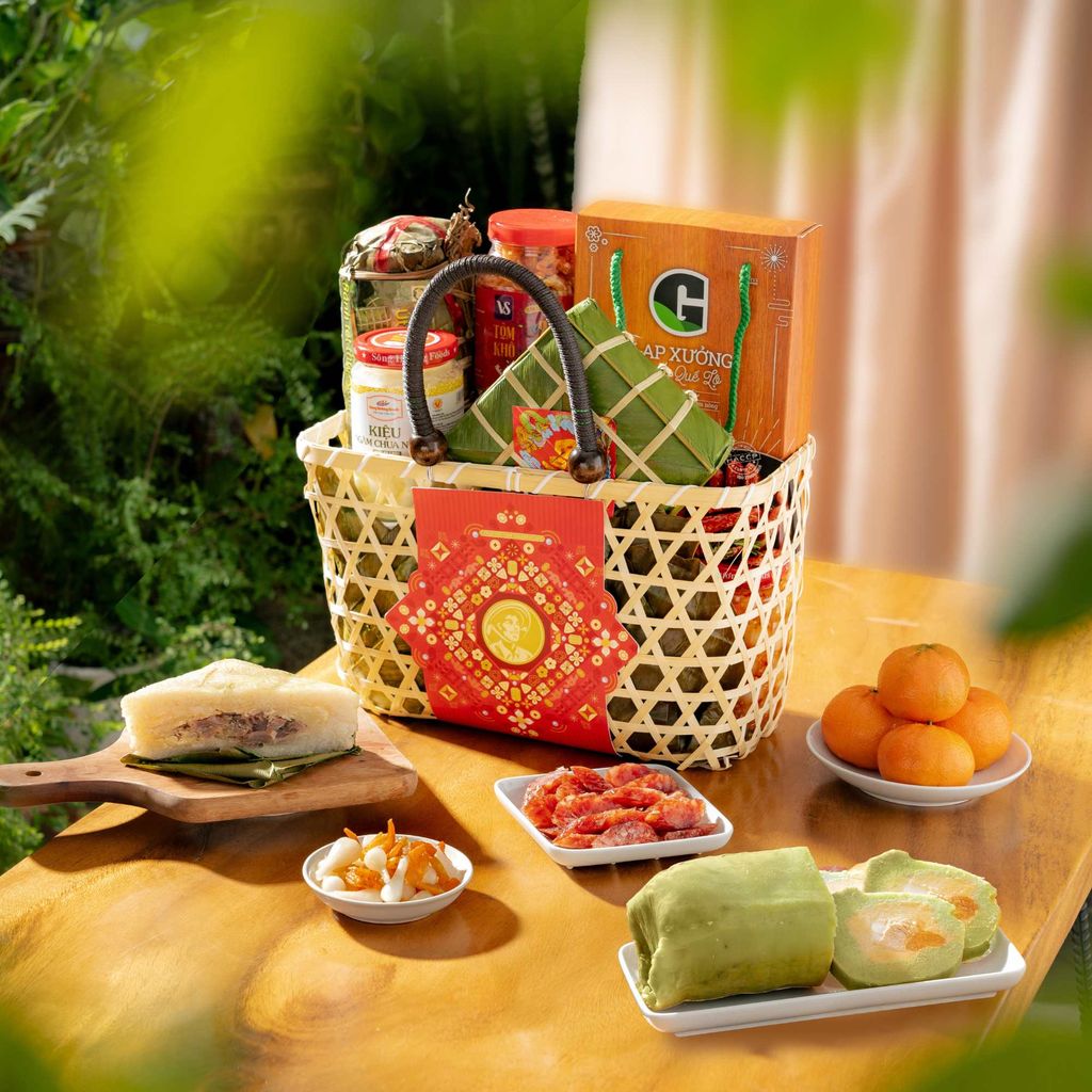 GIỎ QUÀ TẾT BAMBOO TREASURES R.27 (PRE-ORDER trước 3 ngày)
