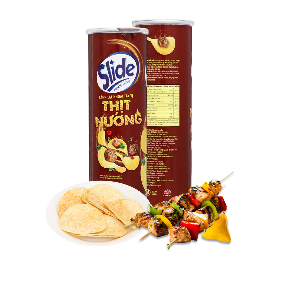  Bánh khoai tây Slide vị thịt nướng 150 g (I0015923) 
