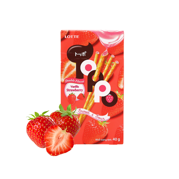 Bánh que Toppo Lotte nhân kem Dâu 40G (I0016388)