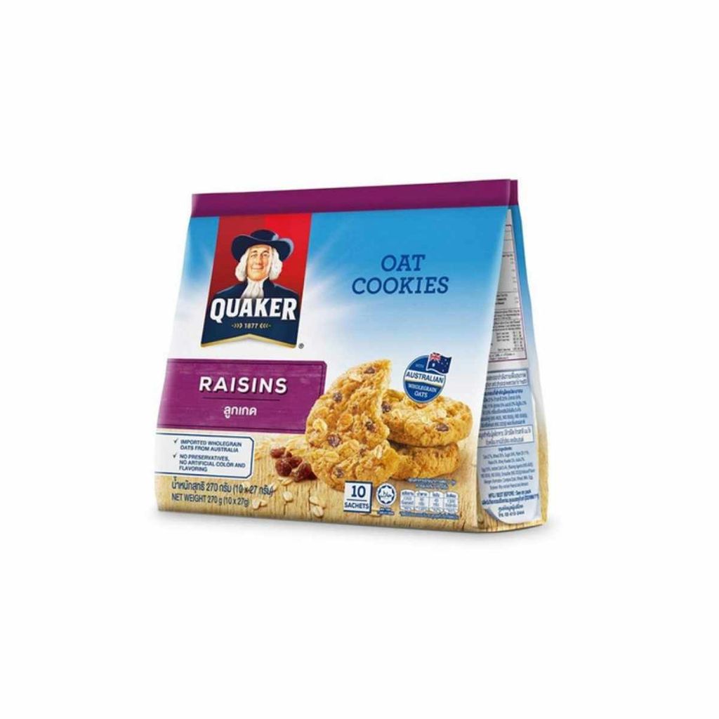  Bánh quy yến mạch Quaker hương nho khô gói 250 g 