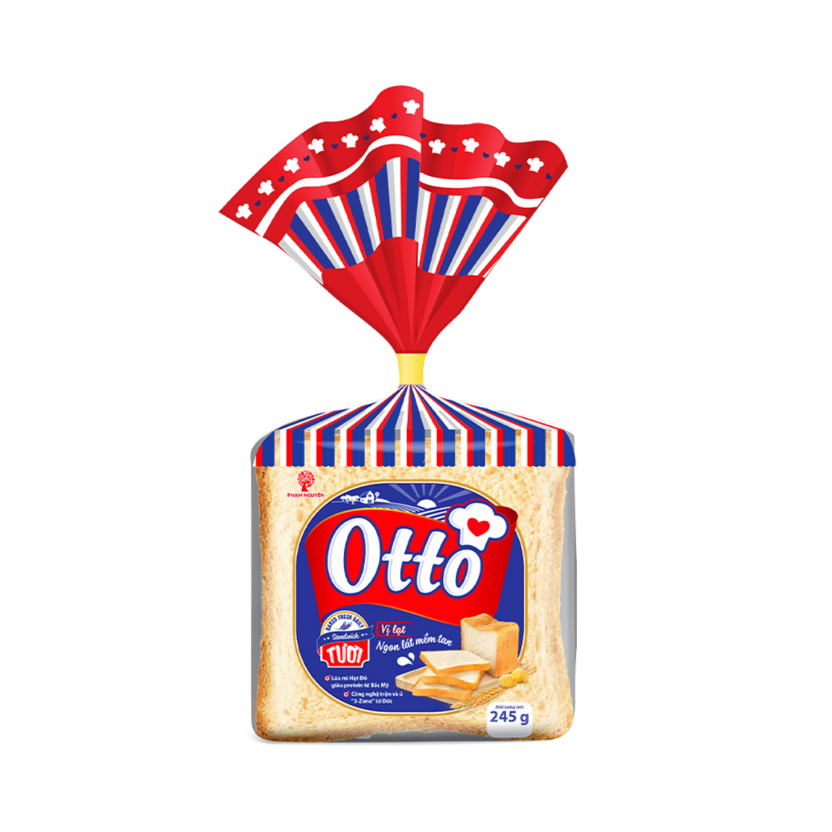 Bánh Sandwich tươi lạt Otto 245 g 