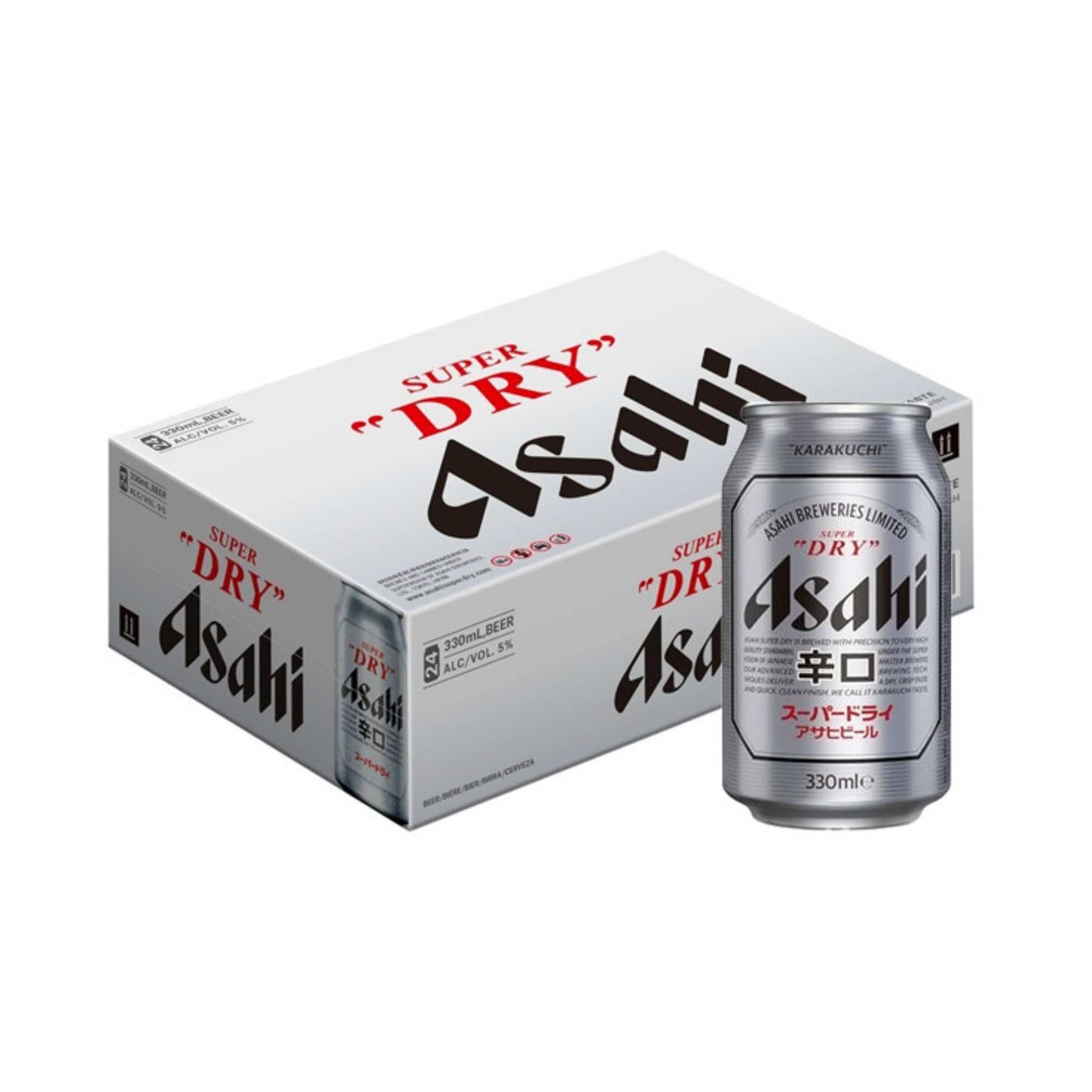  Bia Asahi Super Dry lon 330 ml 
