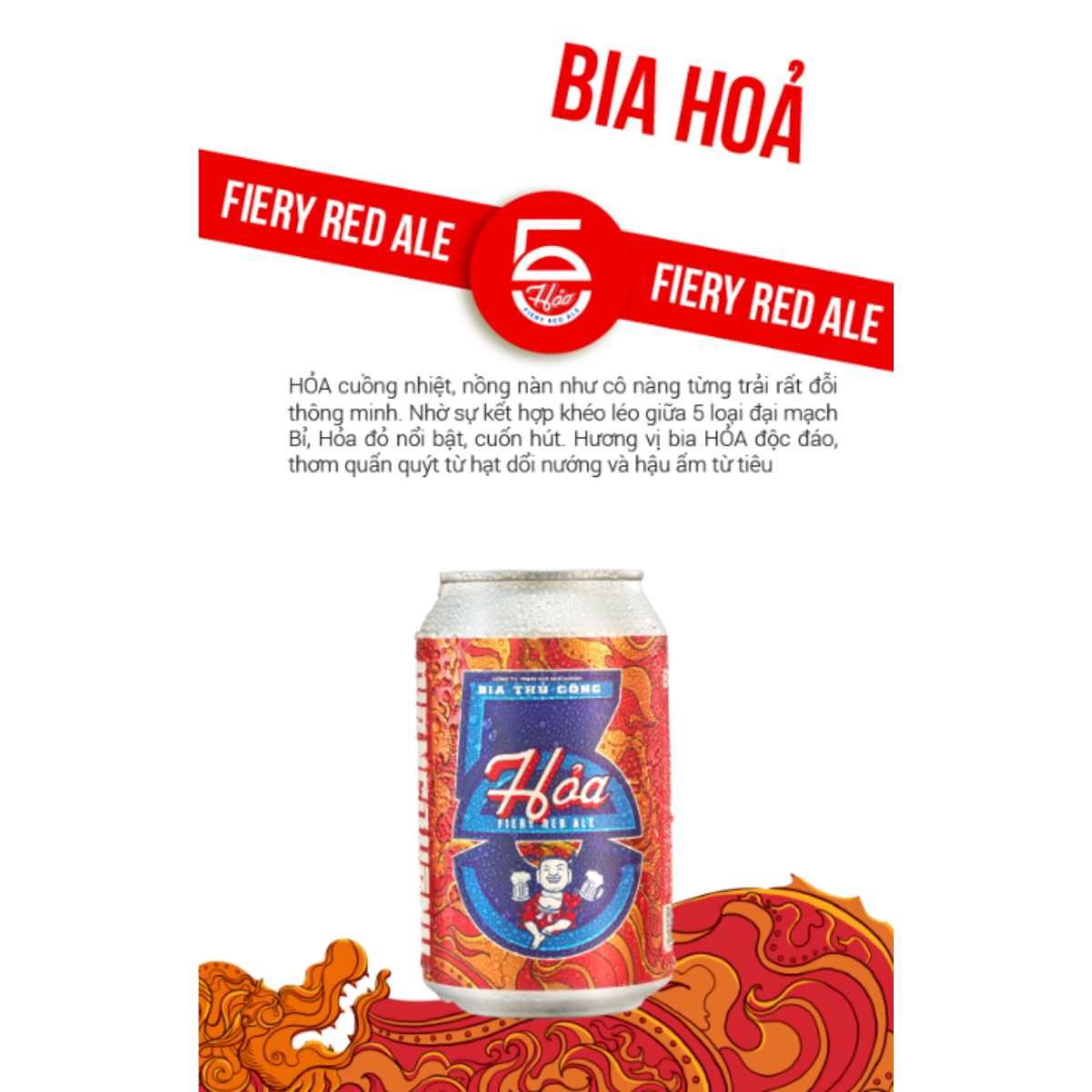  Bia Hỏa (Belgian Fiery Red Ale) lon 330ml 